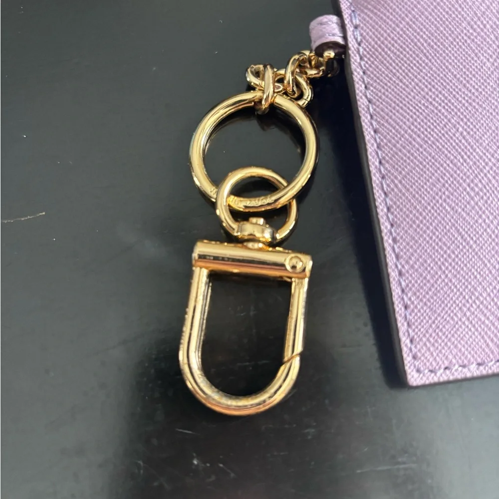 Tory Burch Lavender Card Holder with Gold Accents - Picture 2 of 4